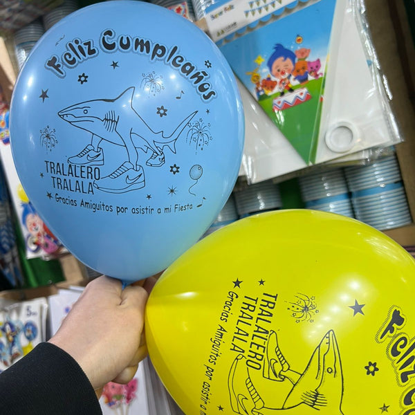 Globos latex Brainrot, paquete X 12 unidades