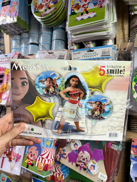 Set globos moana, 5 piezas