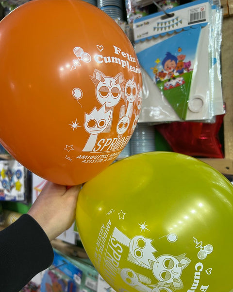 Globos latex Sprunki, paquete X 12 unidades