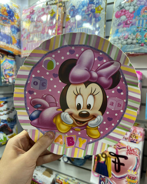 Platos Minnie bebe paquete X 6 unidades
