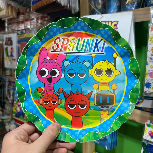 Platos Sprunki paquete X 6 unidades