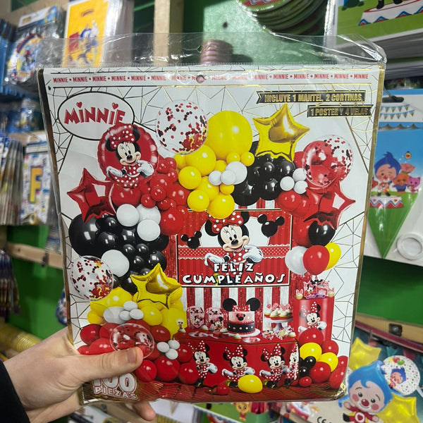 Set decoracion Minnie Mouse Roja