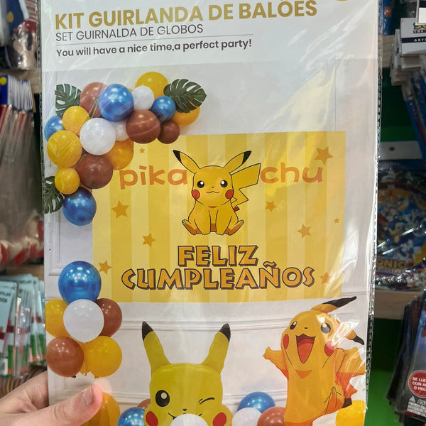Set decoración cumpleaños pokemon