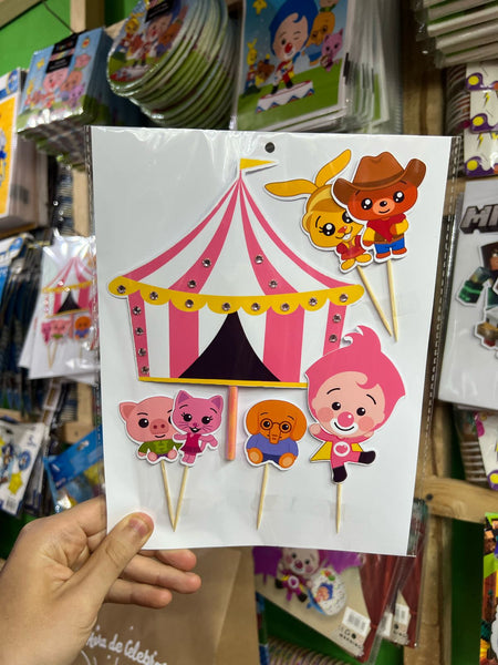 Topper para torta payaso plim plim