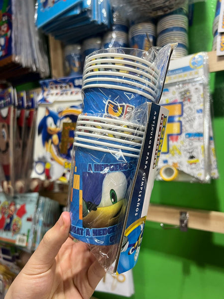 Vasos Sonic paquete X 6 unidades
