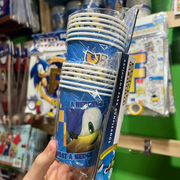 Vasos Sonic paquete X 6 unidades