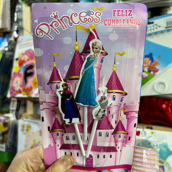 Vela cumpleaños Frozen x3 personajes