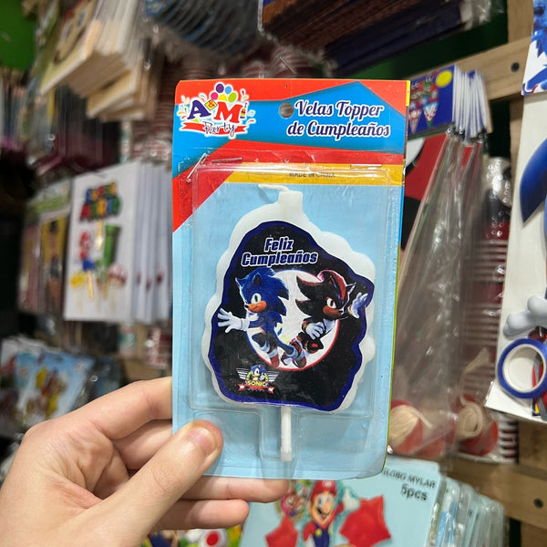 Vela cumpleaños sonic