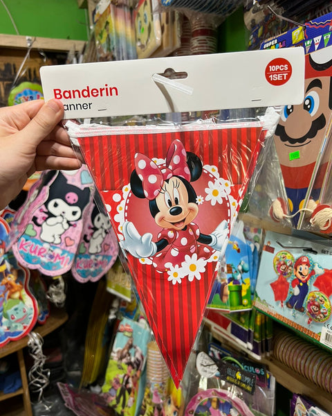 Banderin Triangular Minnie mouse