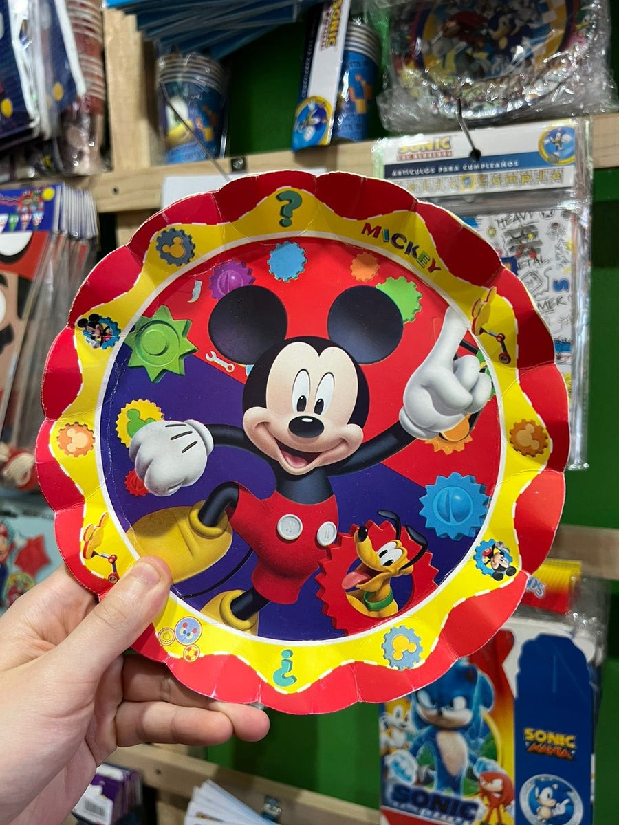 Platos mickey mouse paquete X 6 unidades
