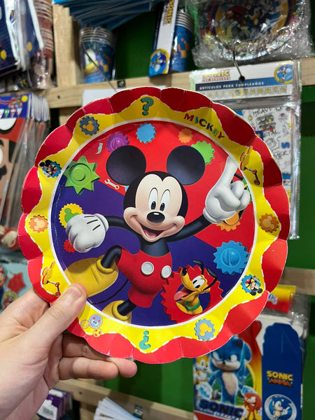 Platos mickey mouse paquete X 6 unidades