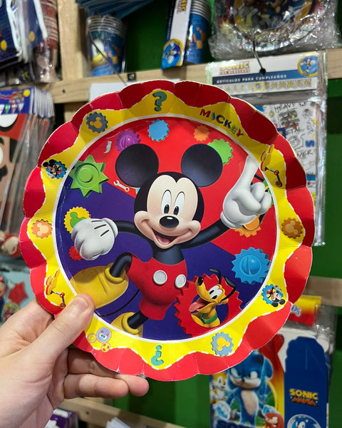 Platos mickey mouse paquete X 6 unidades