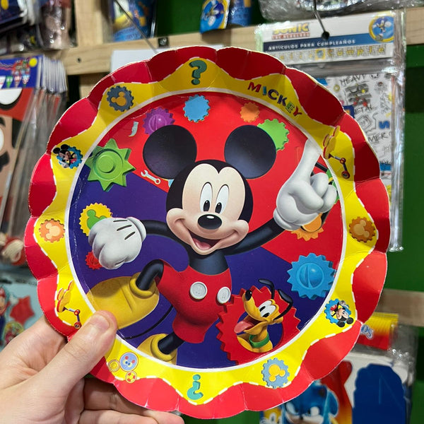 Platos mickey mouse paquete X 6 unidades