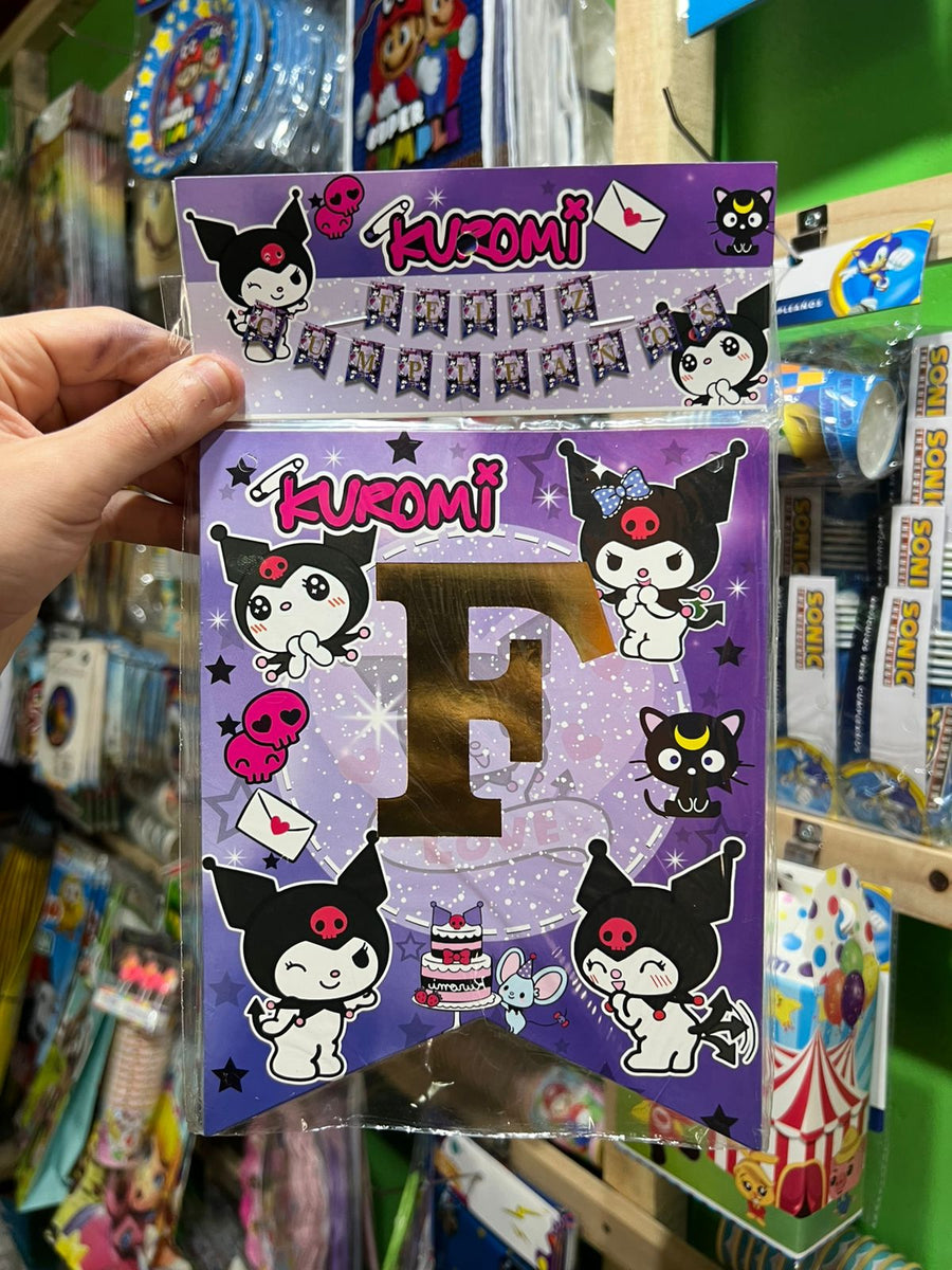 Banderin feliz cumpleaños Kuromi