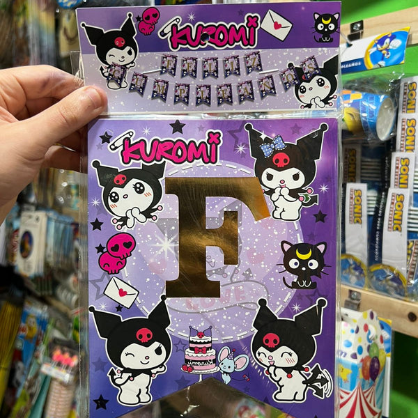 Banderin feliz cumpleaños Kuromi