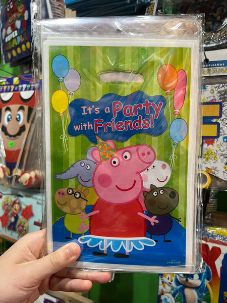 Bolsas de dulces Peppa pig piñata paquete X 10 unidades