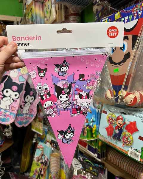 Banderin triangular Kuromi