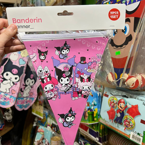Banderin triangular Kuromi
