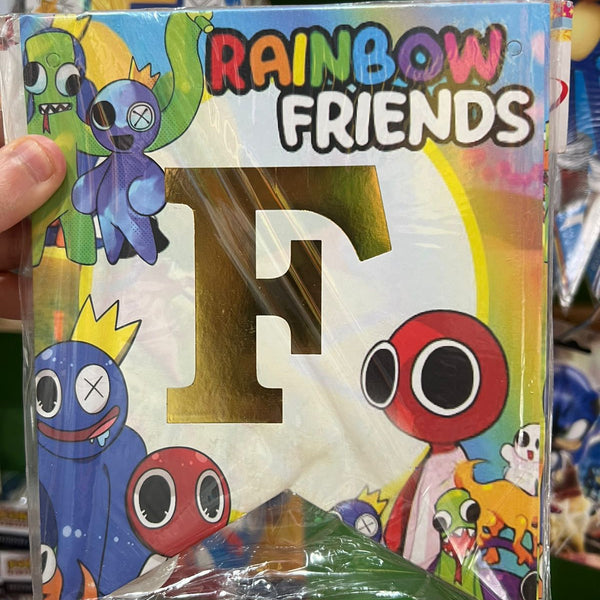 Banderin de feliz cumpleaños rainbow friends