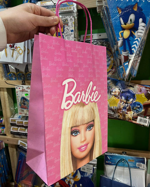 Bolsas de dulces papel barbie paquete x 6 unidades