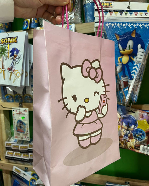 Bolsas de dulces papel hello kitty paquete x 6 unidades