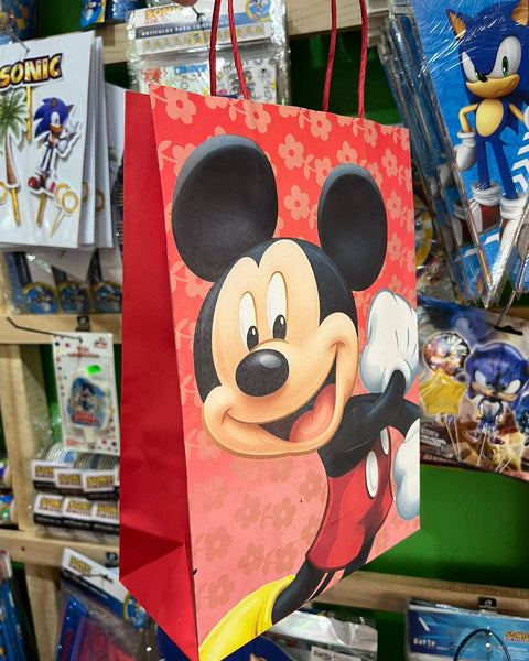 Bolsas de dulces papel mickey mouse paquete x 6 unidades