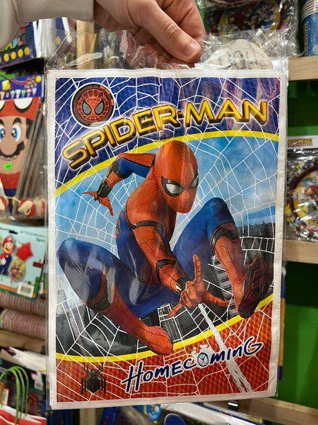 Bolsas de dulces plasticas spiderman paquete X 6 unidades