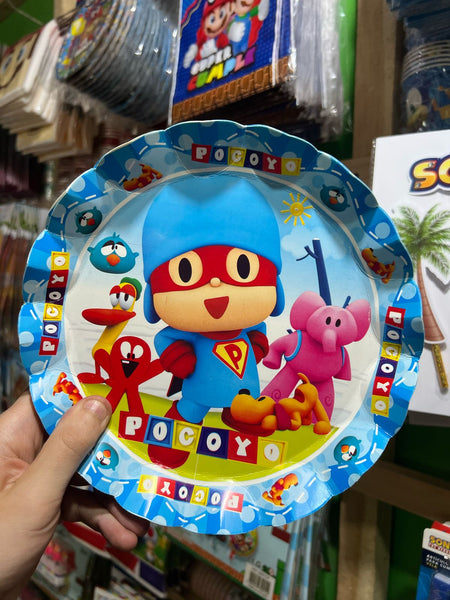 Platos pocoyo paquete X 6 unidades
