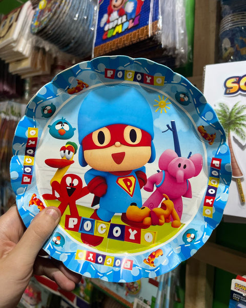 Platos pocoyo paquete X 6 unidades