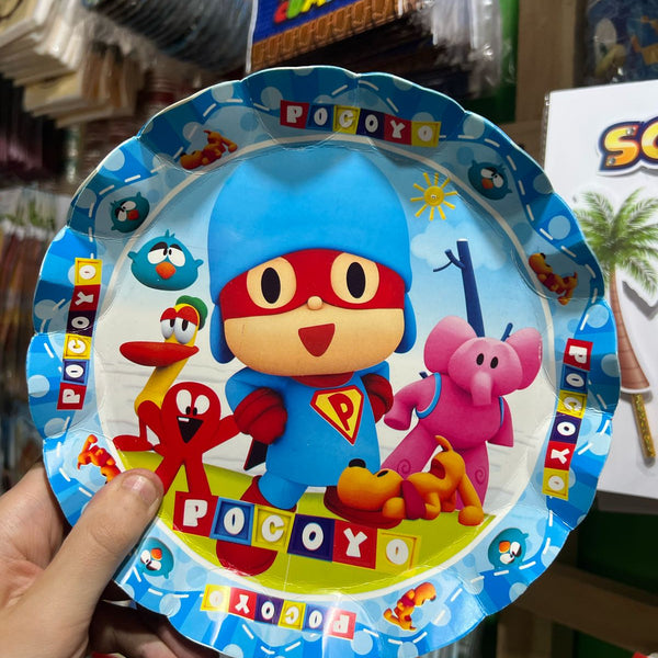 Platos pocoyo paquete X 6 unidades