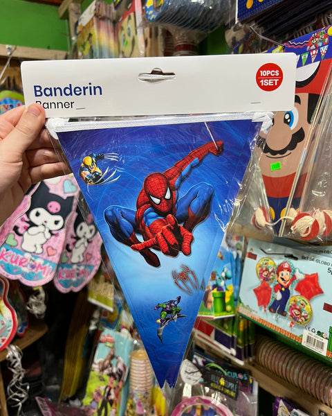Banderin triangular Spiderman