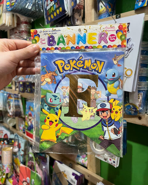 Banderin de feliz cumpleaños pokemon
