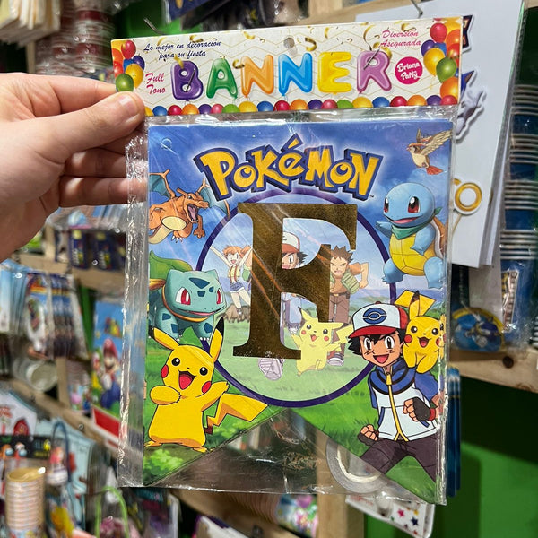 Banderin de feliz cumpleaños pokemon