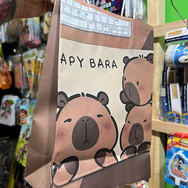 Bolsas de dulce papel Capibara paquete X 6 unidades