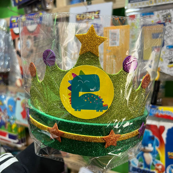 Corona festejado Dinosaurio