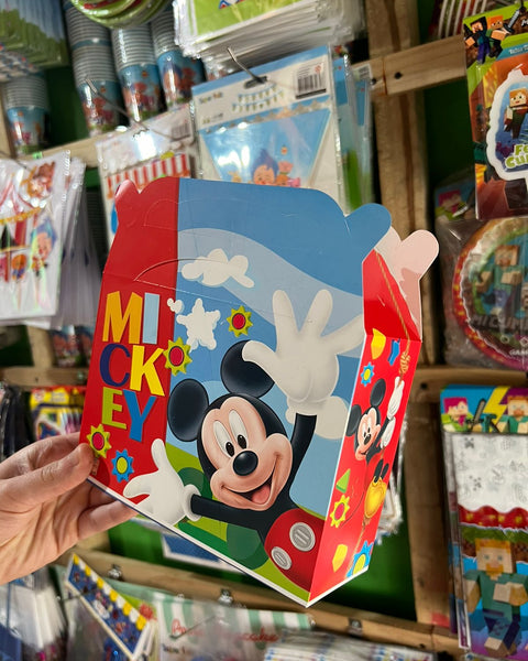 Cajas para sorpresas mickey mouse paquete X 6 unidades