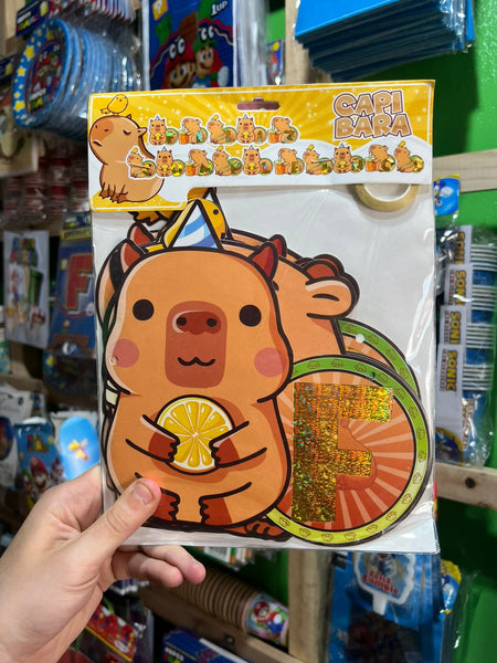 Banderin de cumpleaños Capibara Premium