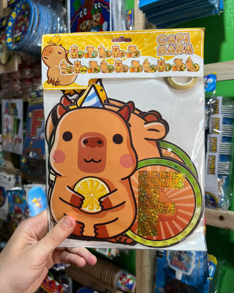 Banderin de cumpleaños Capibara Premium