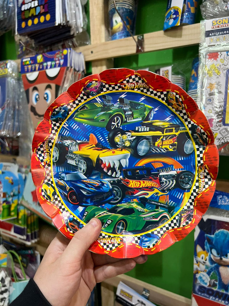 Platos Hot wheels paquete X 6 unidades