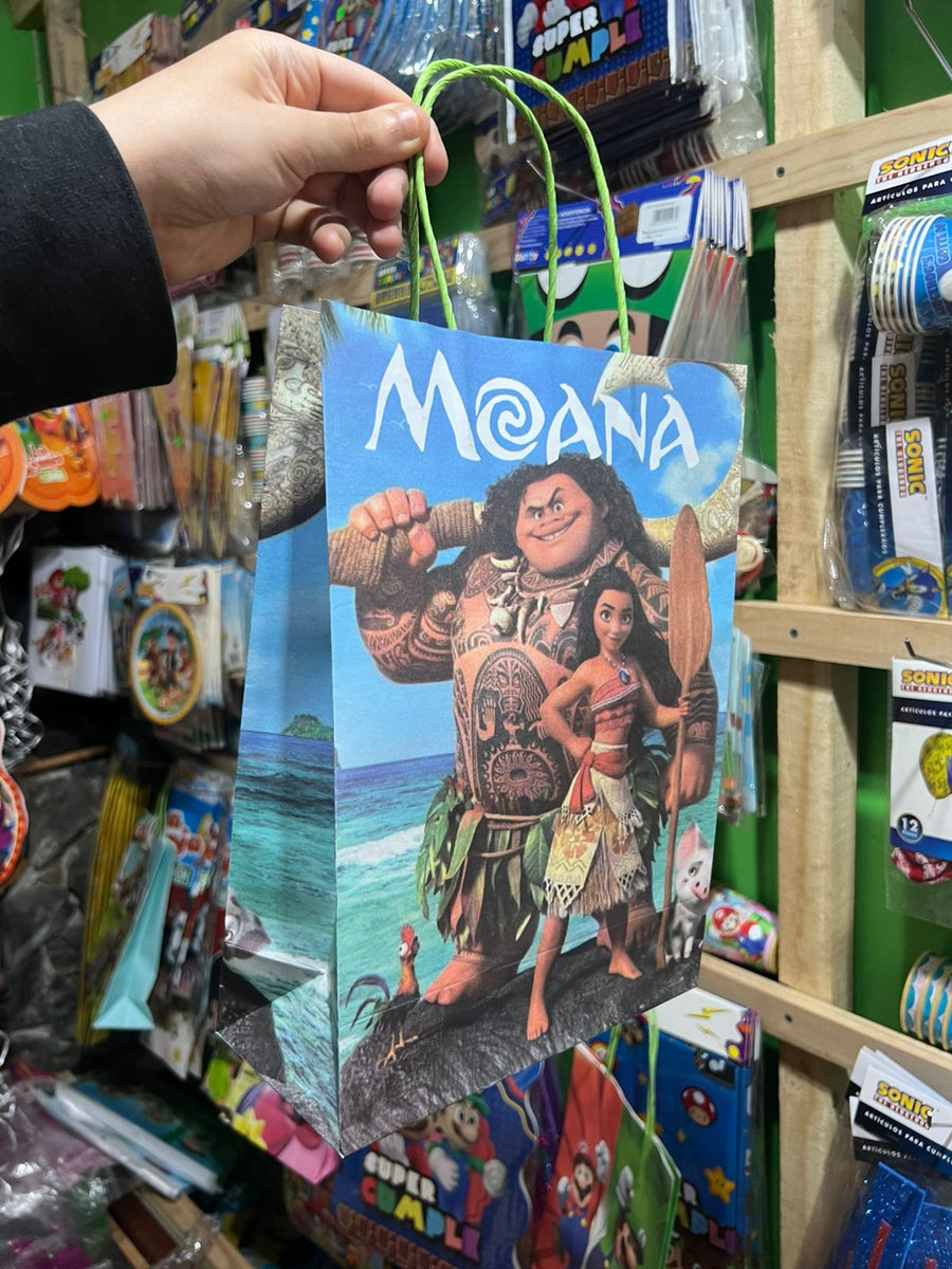 Bolsas de dulces papel Moana paquete X 6 unidades