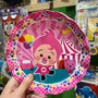 Platos plim plim rosado paquete X 6 unidades