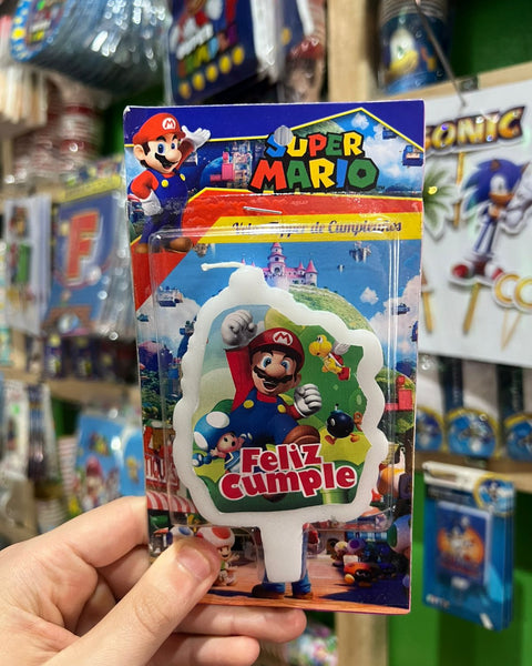 Vela cumpleaños mario bross