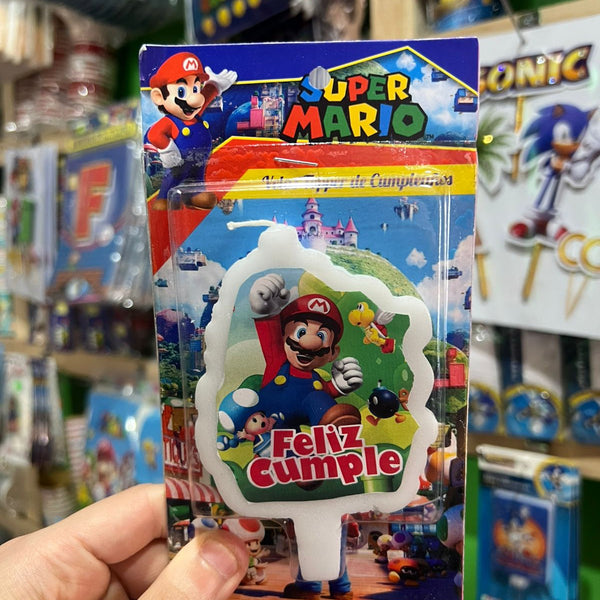 Vela cumpleaños mario bross