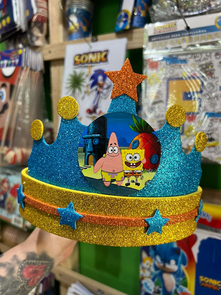 Corona festejado bob esponja
