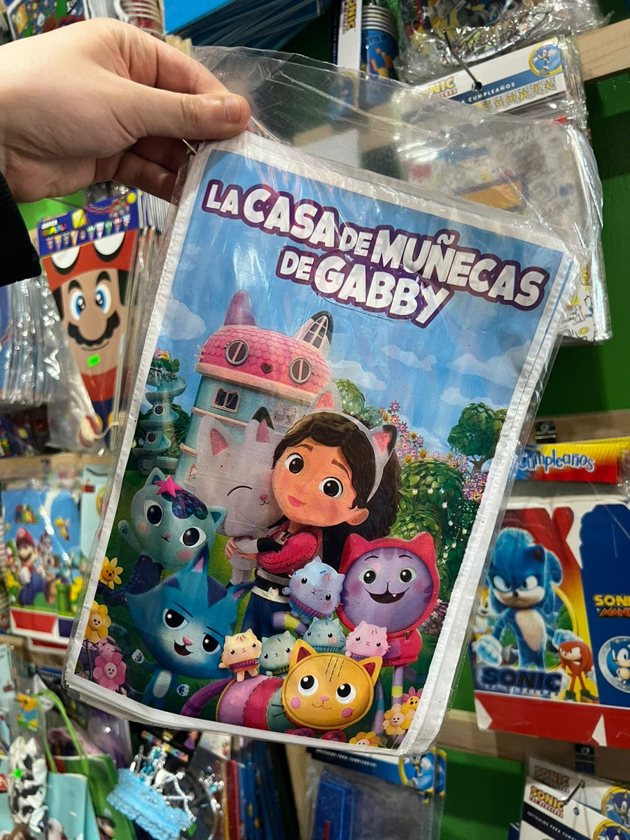Bolsas de dulces plasticas gaby y la casa de muñecas paquete x 6 unidades