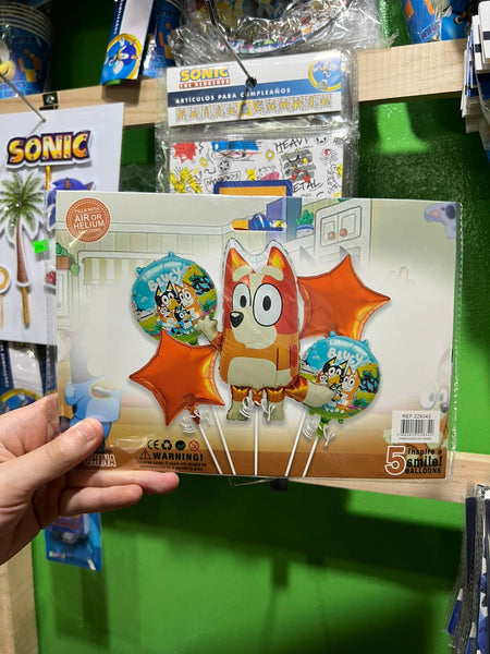Set globos bluey, 5 piezas