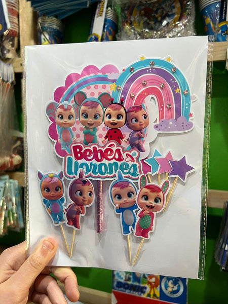 Topper para torta bebes llorones