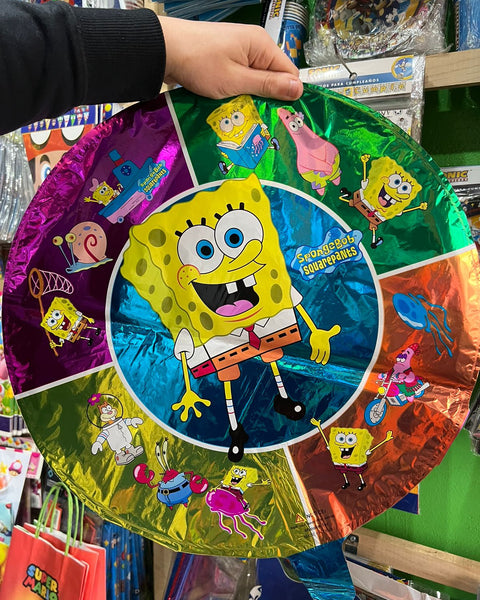 Globos metalizados bob esponja, unidad