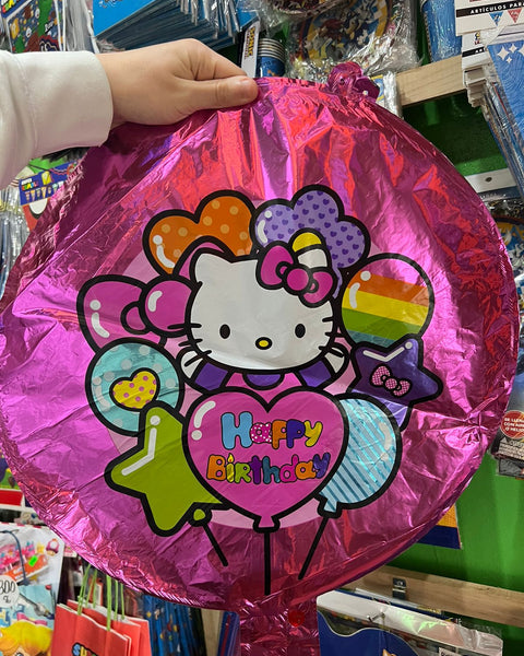 Globos metalizados hello kitty, unidad