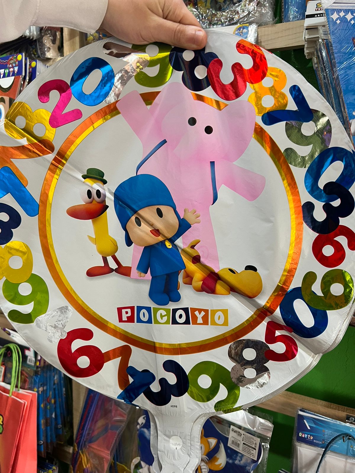 Globos metalizados pocoyo, unidad - Main Image